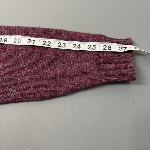 The Edinburgh Woollen Mill Cardigan Womens 34 S Red Shetland Wool Knit - FLAW - Picture 10 of 15